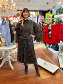 Sadie Cape Jumper - Chocolate Brown