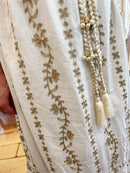 Hemera Gold Embroidered & Bead Dress - White