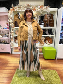 Delta Suede Jacket With Adjustable Waist Ties - Chesnut