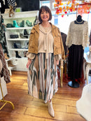 Áine Cape Collar Jumper - Beige