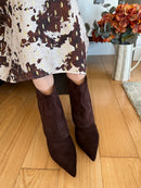 Redz Suede Fold Over Boot - Brown