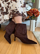 Redz Suede Fold Over Boot - Brown