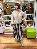 Áine Cape Collar Jumper - Beige