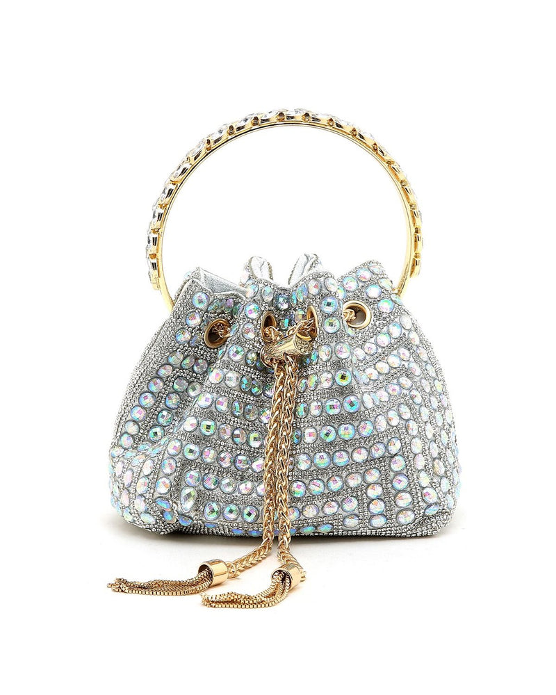 Kylie Crystal Pouch Bag - Iridescent