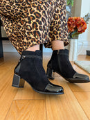 Redz Diamante Ankle Boots - Black F3924