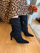 Marco Tozzi Black Slouch Midi Boot 2-25310-47