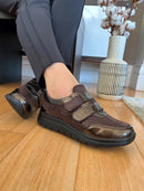Topway Comfort Patent Trainer- Brown