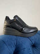 Tommy Bowe Zip Up Wedge Trainer Levy 'Stealth' Black