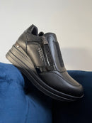 Tommy Bowe Zip Up Wedge Trainer Levy 'Stealth' Black