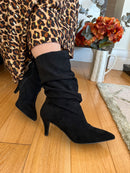 Marco Tozzi Black Slouch Midi Boot 2-25310-47