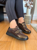 Topway Comfort Patent Trainer- Brown