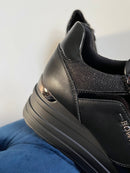 Tommy Bowe Zip Up Wedge Trainer Levy 'Stealth' Black