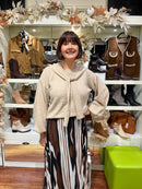 Áine Cape Collar Jumper - Beige