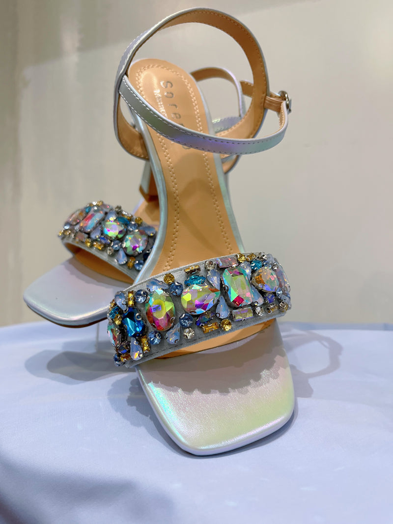 Sorento Glin "Sky Blue Gem" Sandal - Blue Pearlescent