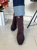 XTI Studded Brown Cowboy Boot 146477