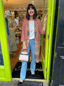 Lee Leaf Light Cotton Belted Kimono - Wine