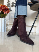 XTI Studded Brown Cowboy Boot 146477