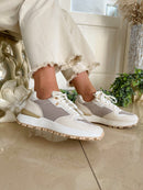 XTI Beige, Gold & Pearlescent Trainers 143548