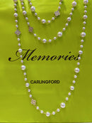 Sara Pearl Crystal Petal Necklace