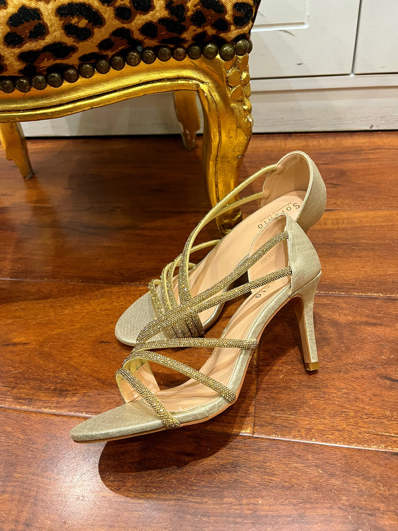 Sorento "Powerscourt" Gold Stiletto Sandal