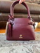 Hampten Olive Tassel Grab Bag - Burgundy 18H1680