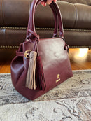 Hampten Olive Tassel Grab Bag - Burgundy 18H1680