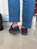 Drilleys 41 Burgundy & Navy Trainer