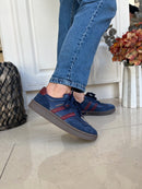 Drilleys 41 Burgundy & Navy Trainer