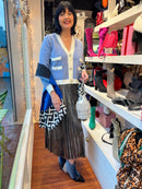 Dancing Matilda 014 Acrobat Velvet & Snake Boot - Livid Blue, Black & Snake