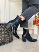 Marco Tozzi Black Croc Boot 2-25086