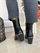 Marco Tozzi Black Croc Boot 2-25086
