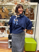 Sadie Cape Jumper - Navy