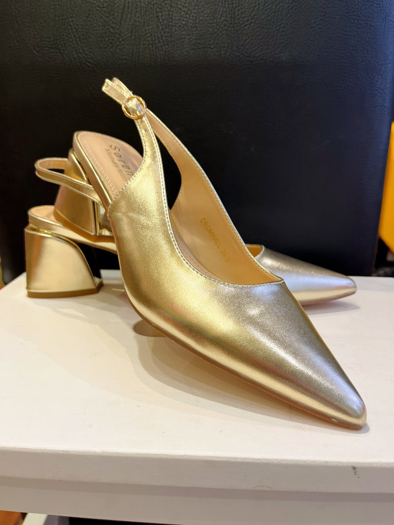 Sorento "Dromhall Gold" Sling Back Shoe