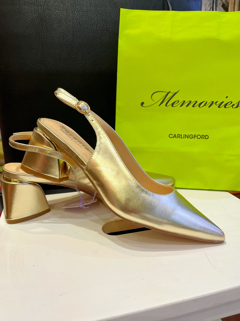 Sorento "Dromhall Gold" Sling Back Shoe