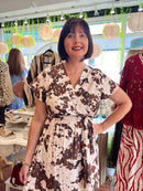 Darla Cow & Gold Print Dress