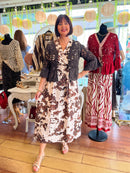 Darla Cow & Gold Print Dress
