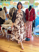 Darla Cow & Gold Print Dress