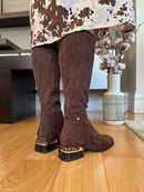 Zanni & Co Leopard Heel Long Boot - Brown Yangcun