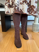 Zanni & Co Leopard Heel Long Boot - Brown Yangcun