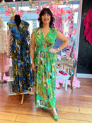 Magic Safari Maxi Dress - Green & Brown