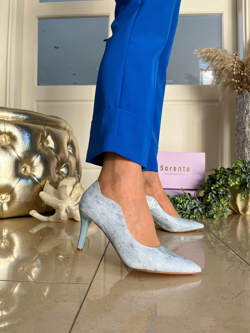 Sorento "Charlesville" Powder Blue Scallop Cut Stiletto