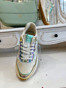 Safety Jogger Gold & Green Metallic Leopard Trainer 629691