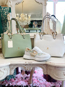 Gionni Shopper Bag With Circle Handle Detail - Sage 11G2775