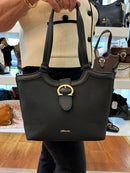 Hampten Blossom Gold Buckle Shoulder Bag - Black 18H1672