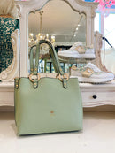 Gionni Shopper Bag With Circle Handle Detail - Sage 11G2775