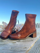 Patrizio Italiano Chesnut Tan Button Boot