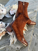 Patrizio Italiano Chesnut Tan Button Boot