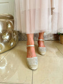 XTI Espadrille Metallic Wedge Sandal - Gold 143843