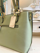 Gionni Shopper Bag With Circle Handle Detail - Sage 11G2775