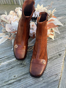 Patrizio Italiano Chesnut Tan Button Boot
